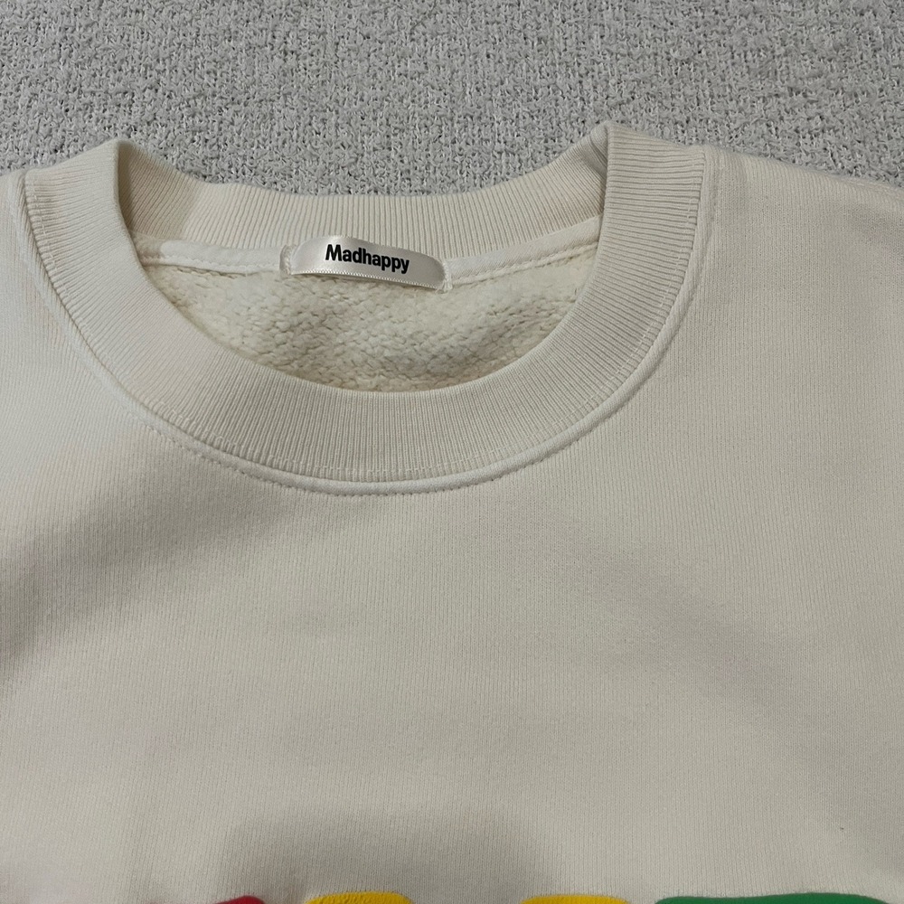 Madhappy x Spotify Collab Cream 'SEND SONGS' Sweatshirt Sz L - Picture 4 of 7